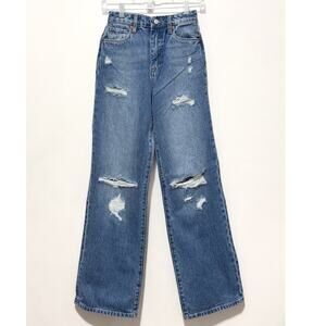 NWT: BlankNYC - The Franklin, Ribcage, Wide Leg, Distressed Jeans (size 25)
